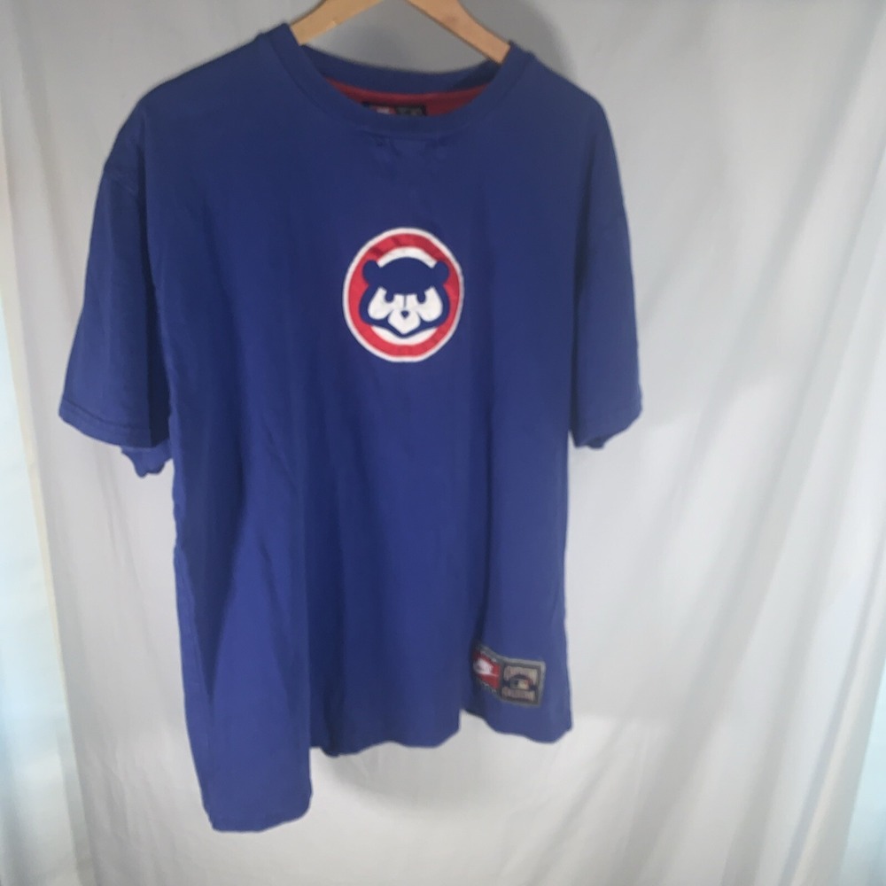 Vintage Y2K Nike Team Chicago Cubs Cooperstown T Shirt Adult Large Blue Mens